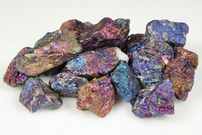 1" Brilliantly Colored Peacock Ore (Chalcopyrite) Stones - Photo 1